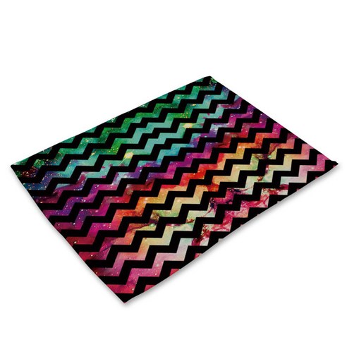 스토어33 줄무늬 패턴 식탁매트, K, 42 x 32 cm