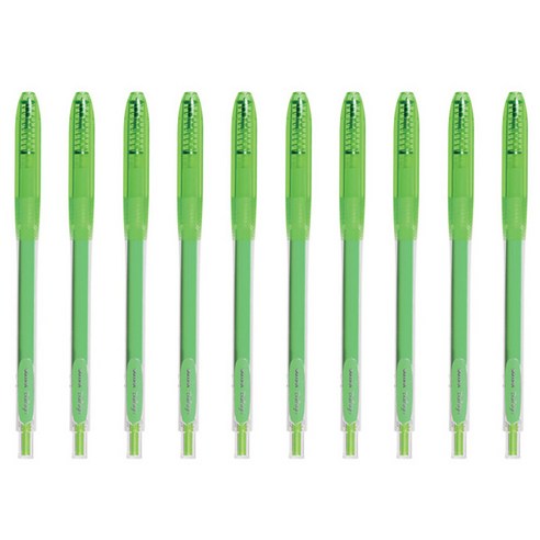 제브라 볼사인 젤잉크펜 0.6mm, 427 네온그린, 10개입