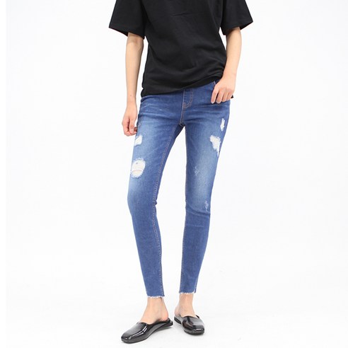 보리맘 임산부 모찌구제데님