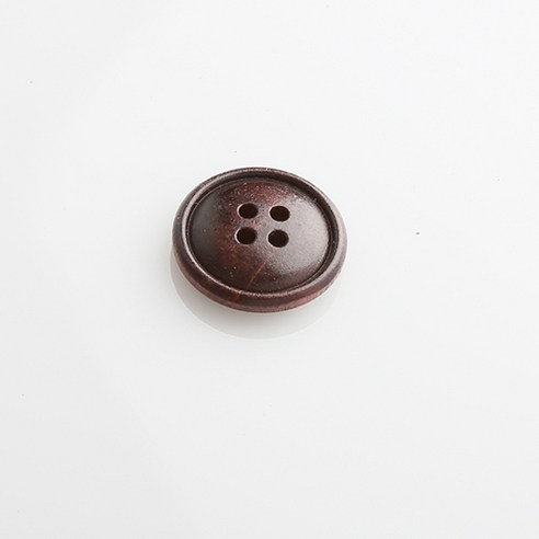 HR빅버튼 배꼽테 단추 25mm, 다크브라운, 12개입