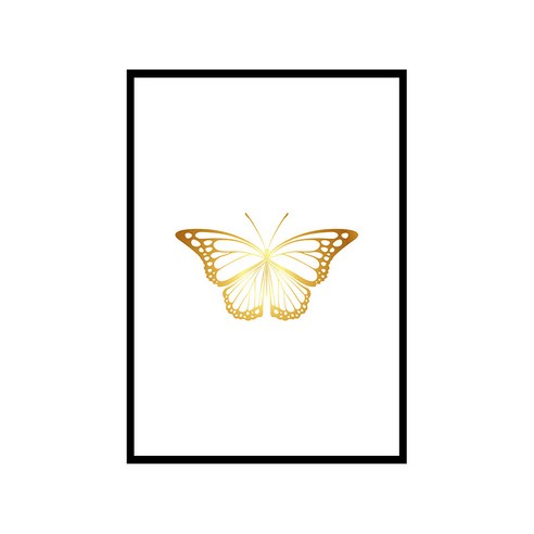 더윤 북유럽 캔버스액자 BUG0003, 메탈블랙
