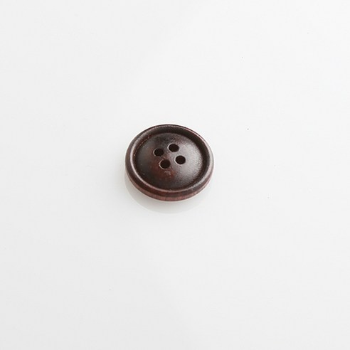 HR빅버튼 배꼽테 단추 15mm, 다크브라운, 8개입