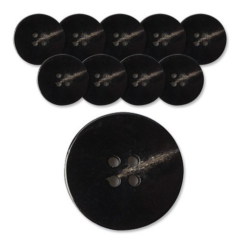 패션포인트 천사열 단추 23mm, 블랙, 10개입