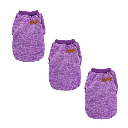 아리코 DrMini 고양이&강아지 모던 스웨터 3p, 퍼플