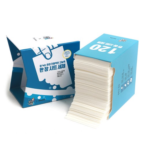 욕실의여왕 한장 종이시트 세탁세제, 120매입, 1개