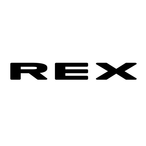 그리븐 쌍용 렉스턴 스포츠 닉네임 REX 데칼 후드 테일스티커 정자타입 10277, 무광블랙, 1개