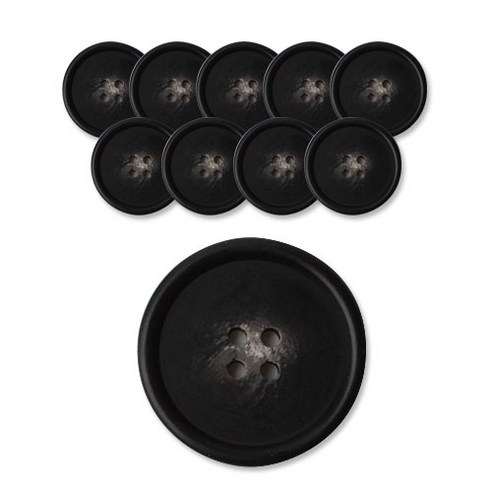 두양 패션포인트 소리아 무광단추 25mm, BK, 10개입