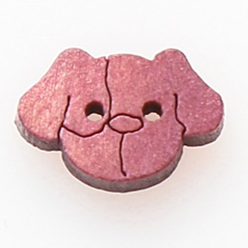 HR빅버튼 나무단추 강아지 13mm, 퍼플, 4개입