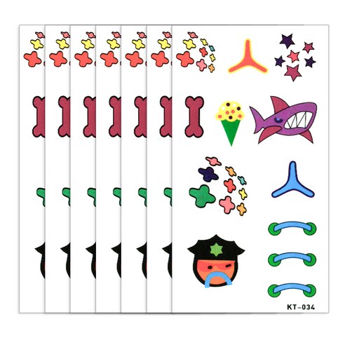 파티복닷컴 타투스티커, KT-034, 7개입