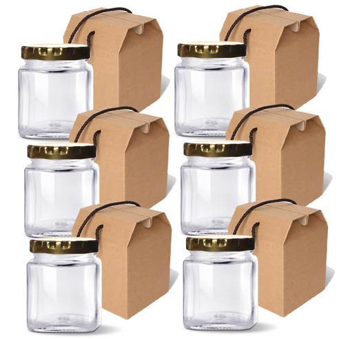 미르코리아 유리병 G 미니사각러그100ml + 선물상자, 6세트