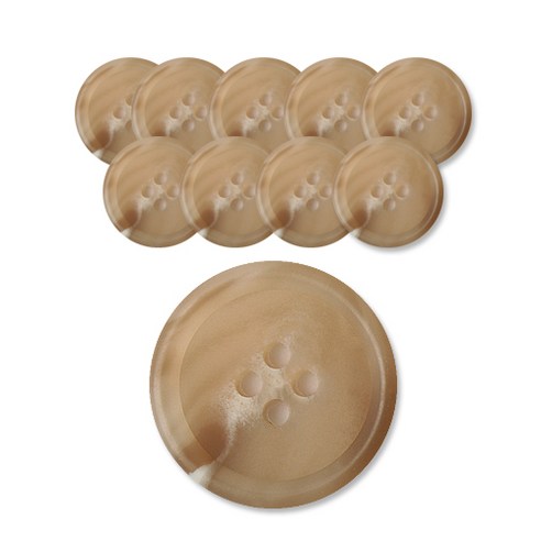 패션포인트 MD 단추 무광 15mm, 떼 BG, 10개입
