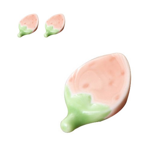 앤티스 주방용품 세라믹 젓가락 거치대, 딸기핑크, 3개입