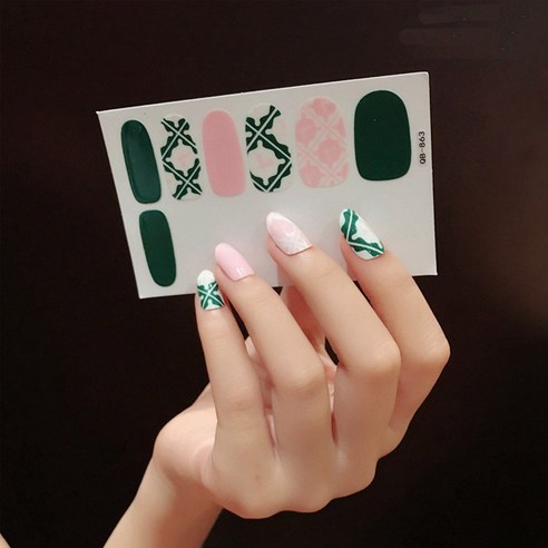아리코 네일 플레쉬 크리에이티브 손톱 스티커, QB863, 5개입