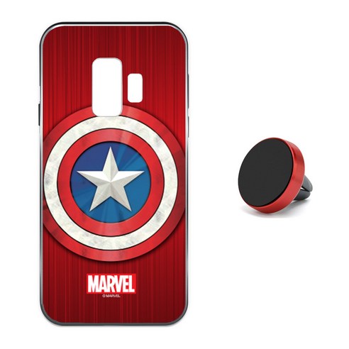마블 캡틴아메리카 방패 알루미늄 범퍼 마그네틱 차량용거치대 휴대폰케이스