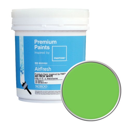 노루페인트 팬톤 에어프레쉬 무광 수성 페인트 1L, 14-5714 Lucite Green