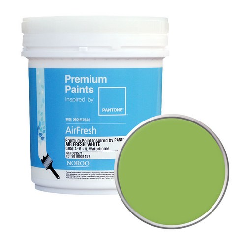 노루페인트 팬톤 에어프레쉬 무광 수성 페인트 1L, 14-6011 Grayed Jade