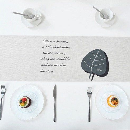 노랜드 워터 스타일 테이블러너 30 x 180 mm, 2, 1개