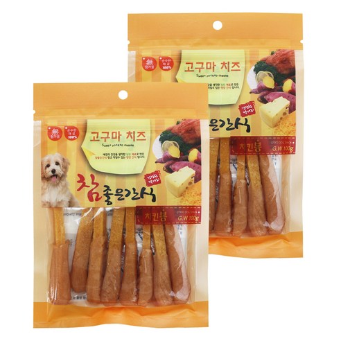 펫더맨 강아지 참좋은간식 고구마치즈, 치킨봉, 2개