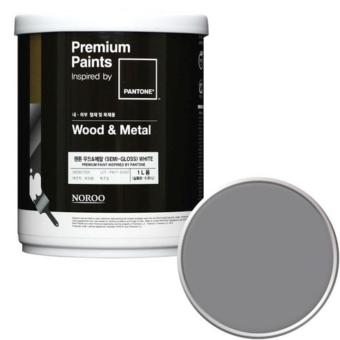 노루페인트 팬톤 우드앤메탈 페인트 반광 1L, 17-4014 Titanium, 1개
