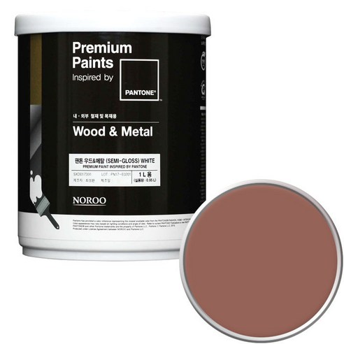 노루페인트 팬톤 우드앤메탈 페인트 반광 1L, 18-1336 Copper Brown, 1개
