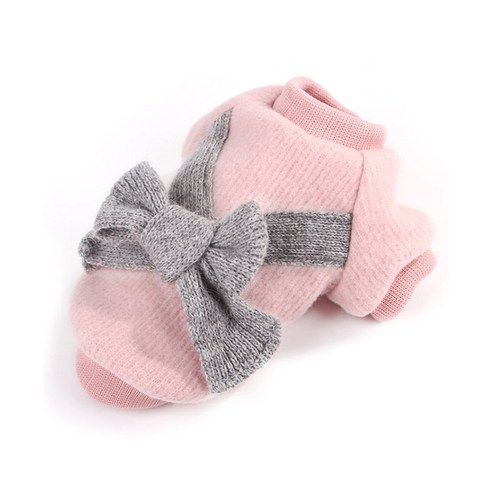 아리코 Dr Mini 양이&아지 테디 리본 스웨터, 핑크