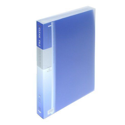 에코청운 PP 클리어화일 A4 80매, 파랑, 1개