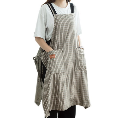 새온Stor 소니아원피스 앞치마, 브라운, 1개