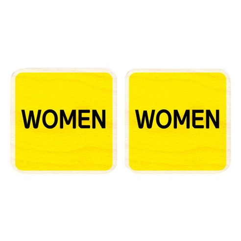 모두의팩토리 옐로우 자작나무 미니 사각 도어사인 2p, 56 WOMEN
