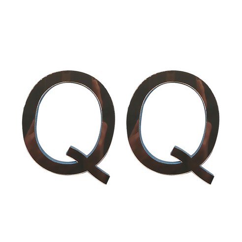 DM 알럽홈 인테리어 아크릴 엠블렘 장식 2p, 브라운Q