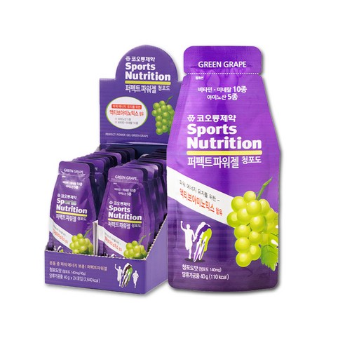 코오롱제약 퍼펙트 파워젤 청포도, 40g, 24개