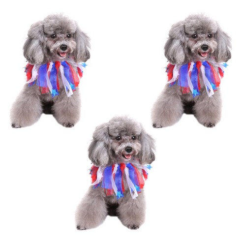 댕댕이샵 반려동물 할로윈 목걸이 장식 L, 프릴화이트블루, 3개입