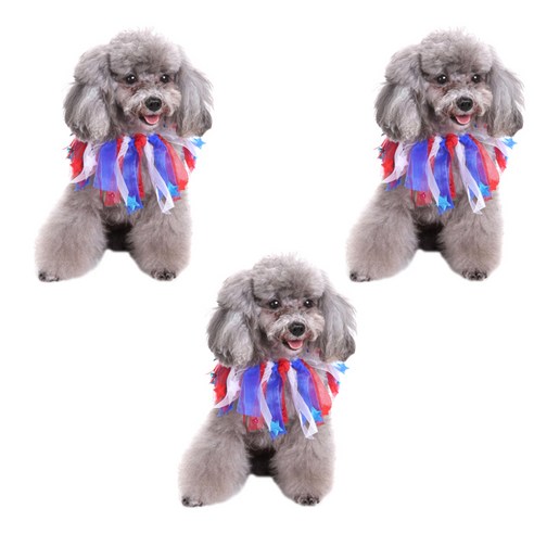댕댕이샵 반려동물 할로윈 목걸이 장식 M, 프릴화이트블루, 3개입