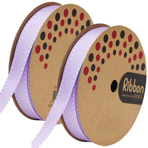포포팬시 골직 스티치 15mm 2p, 퍼플, 13.7m, 2개