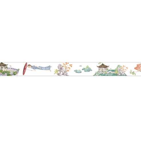 해피트레이딩 화이트 도시 핸드 마스킹테이프 30mm x 5m + 15mm x 5m + 7mm x 5m 2p, 그린포드, 1세트