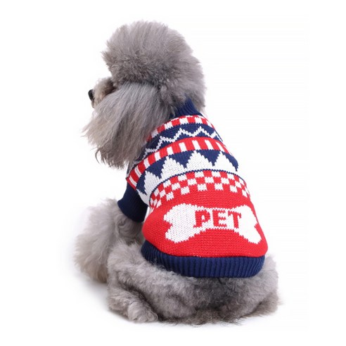 DM 알럽펫 반려동물 노르틱패턴 스웨터, PET 블루