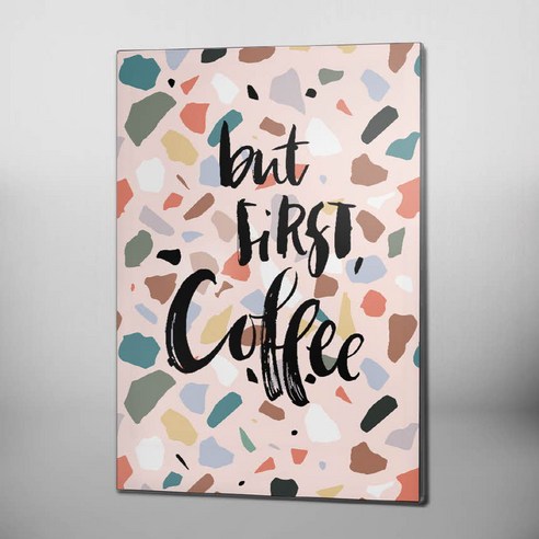 RYMD BUT FIRST COFFEE 엣지 액자, 블랙