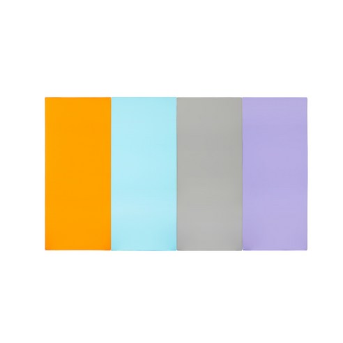 퍼니존 퍼니테라피 유아폴더매트 오렌지비비드시리즈5, 오렌지 + 스카이블루 + 그레이 + 바이올렛