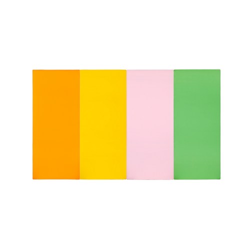 퍼니존 퍼니테라피 유아폴더매트 오렌지비비드시리즈5, 오렌지 + 옐로우 + 베이비핑크 + 그린