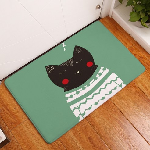 슈퍼식스 고양이 캐릭터 시리즈 물 흡수 발 매트, 18