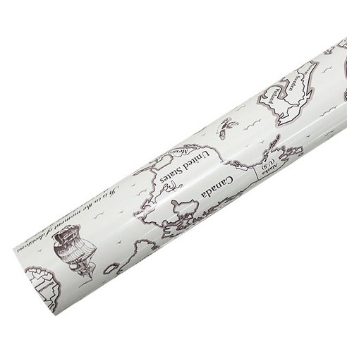 영프라자 지도 비닐증착포장지 37.5cm x 20m, 그레이, 1개