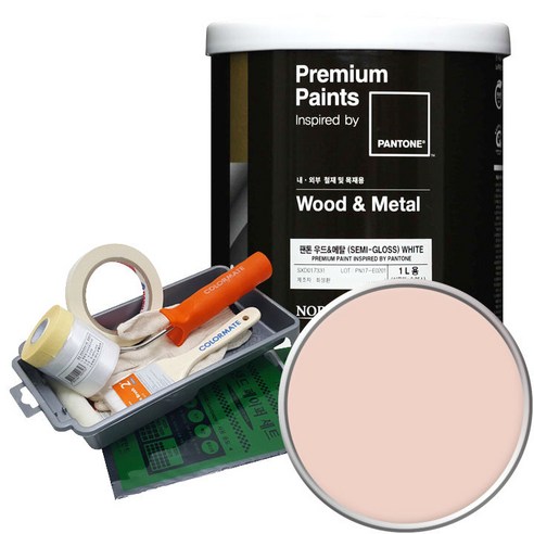 팬톤 우드앤메탈 페인트 반광 1L 세트, 13-1404 Pale Dogwood