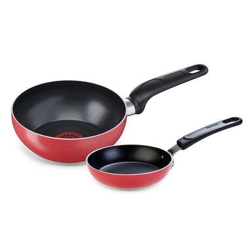 테팔 인조이 미니 2종 세트, 핑크, 후라이팬 12 cm + 볶음팬 16 cm