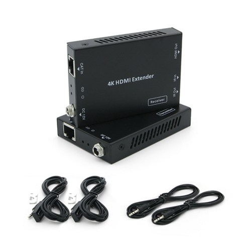 컴스 HDMI 리피터 RJ45 송수신기 세트, PV049, 1세트