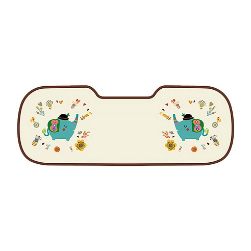 DM 알럽홈 파스텔 애니멀 자동차 쿠션, 코끼리(뒷좌석), 1개