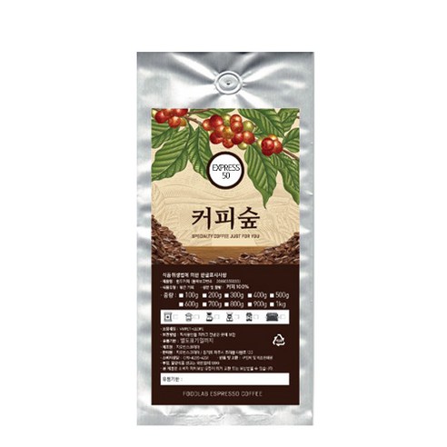 커피숲 EXPRESS 50 원두, 더치커피, 1000g