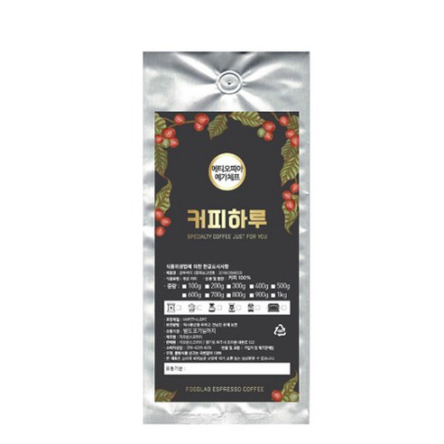 커피하루 에티오피아 예가체프, HOLEBEAN, 1000g
