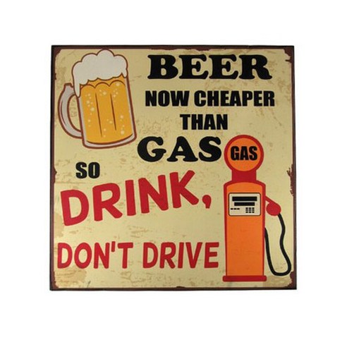 동양석창 인테리어용 DRINK DON''T DRIVE 글귀 보드, 혼합 색상