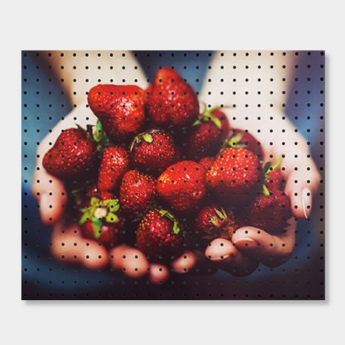앤비커머스 인테리어타공판 딸기가득, 1개, White