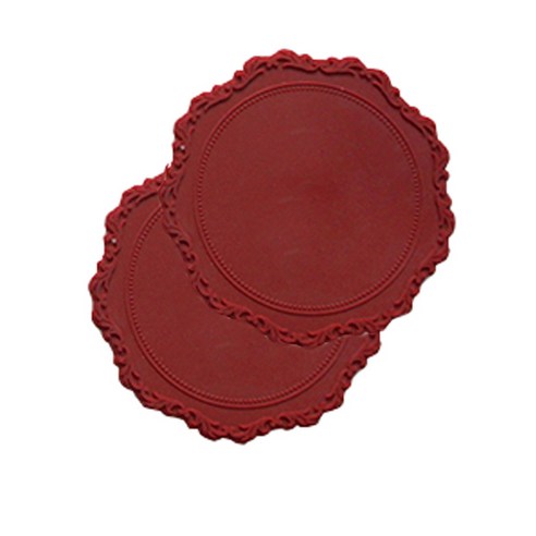 멜로우스페이스 오마주 실리콘 코스터 컵받침 2p, Red