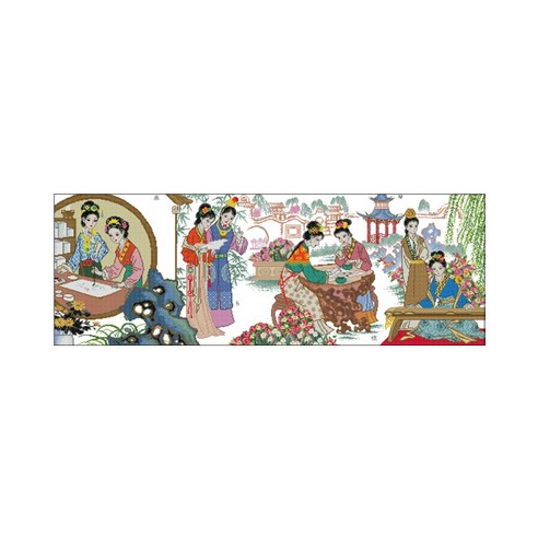 ZKF 십자수 DIY 세트, 1개, 리라와 체스